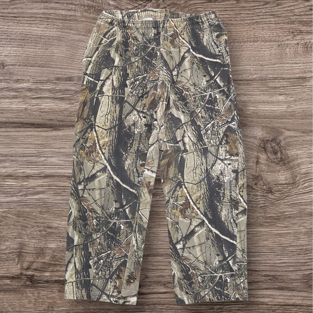 Realtree Mens Camouflage Fleece Sweatpants Size M Hunting Joggers Camo Y2k